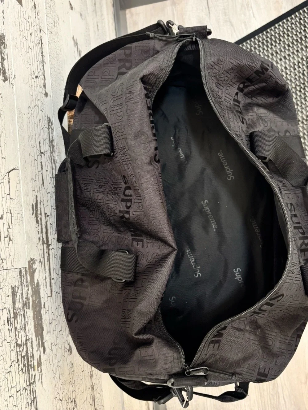 Supreme SS19 Black Duffle Bag